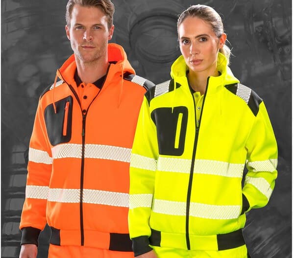 Result RS503X - Hettegenser med glidelås HV i resirkulert polyester