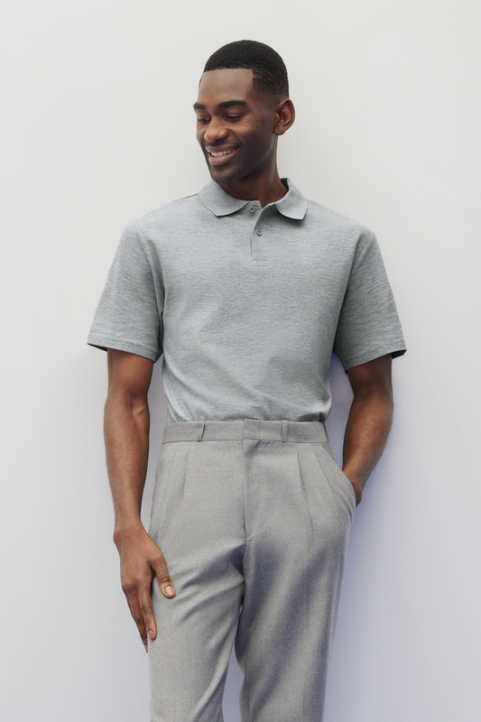 SOFTSTYLE® VOKSEN DOBBEL PIKÉ POLO