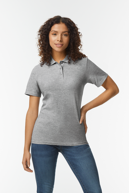 SOFTSTYLE® DOBBEL PIKÉ POLO DAME